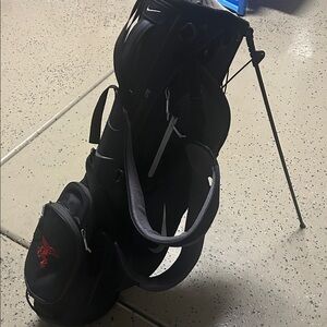 Nike Black Golf Bag with Red Fireball Logo